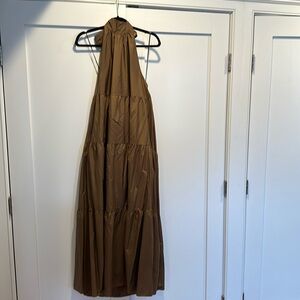 Theory Tiered Halter Maxi Dress